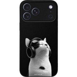 Sonique Men's Edition Θήκη με Σχέδιο «Audio Kitten - White» (iPhone 17 Pro Max)