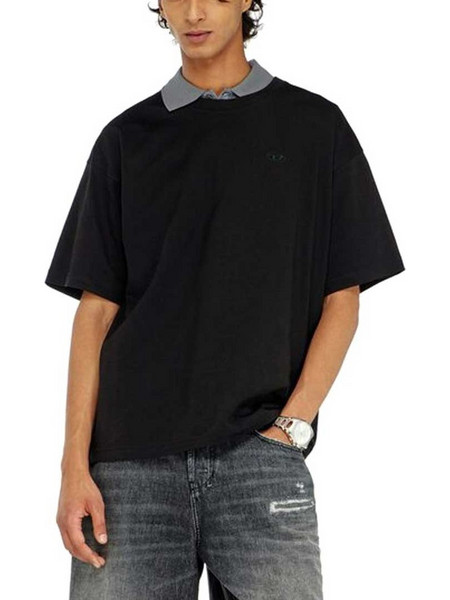 DIESEL T-BOXT-AA18 LOGO PRINT T-SHIRT BLACK