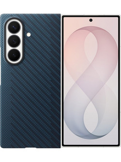 Samsung Carbon Magnet Case for Samsung Galaxy Z Fold 8 Ultra compatible with MagSafe + 2 anti-reflective films - navy blue