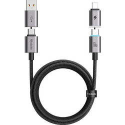 Mcdodo - 4in1 Data Cable Extreme Energy Series (CA-6560) - With Magnetic Ends, USB-C/USB-A To USB-C/Lightning, 60W, 1.2m - Black