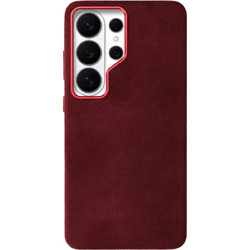 Θήκη Samsung Galaxy S26 Ultra Rosso Avanti Back Cover από Premium Alcantara με MagSafe - Burgundy (8719246549342)