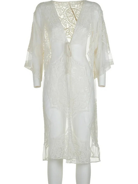 Inart Ble Κιμονό 5-41-151-0305 White