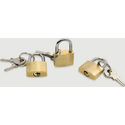 Μίνι Μεταλλικά Λουκετάκια Με Κλειδιά Mini Metal Padlocks With Keys - Ασημί & Χρυσό