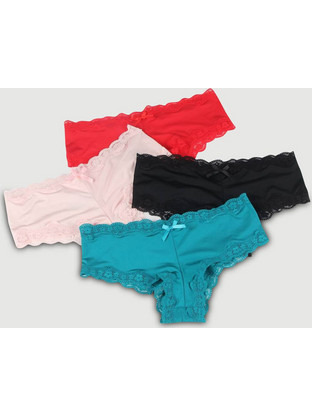 Σετ Σλιπ Δαντέλας 4 in 1 Box High Quality Comfortable Lace Panty 4 in 1 Box
