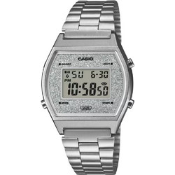 Casio Vintage Ψηφιακό Ανδρικό Ρολόι Χρονογράφος με Ασημί Μεταλλικό Μπρασελέ B-640WDG-7EF