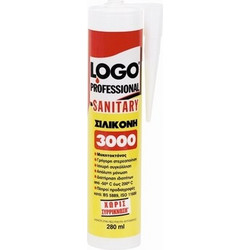 Σιλικόνη 100% Μυκητοκτόνος , LOGO Professional Sanitary 3000, 280ml - Λευκό