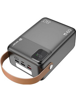 Tracer Prime-V8 Power Bank 80000mAh 22.5W με 3 Θύρες USB-A & 2 Θύρες USB-C QC 3.0 & PD Gray