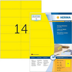 Αυτοκόλλητες Ετικέτες Herma 105x42,3mm Κίτρινες 100 φύλλα 4555