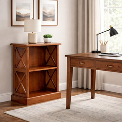 Βιβλιοθήκη απο Ξύλο Καρυδιάς Καφέ Noble Wood 53x31x83cm Galifas 75831 - Galifas