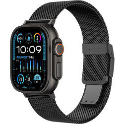 AMAZINGTHING Titan Premium Λουράκι Μεταλλικό Black (Apple Watch 44 / 45 / 46 / 49mm)