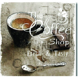 COFFEE SHOP ΠΙΝΑΚΑΣ ΣΕ ΚΑΜΒΑ 28x28x1,5cm 243/82736