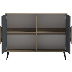 Μπουφές Gora pakoworld sonoma-ανθρακί 110x35.5x82εκ