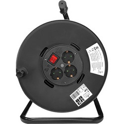 Powertech POWERTECH μπαλαντέζα με βάση PT-917, 3x schuko, 16A, 50m, μαύρη