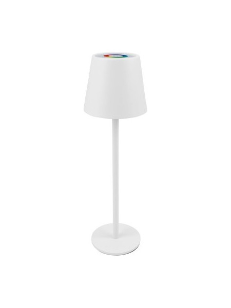 Powertech POWERTECH LED επιτραπέζιο φωτιστικό HLL-0196, RGB, ρυθμιζόμενο, επαναφορτιζόμενο, λευκό