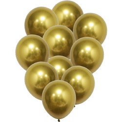 Beauty Home 10 Μπαλόνια Μεταλλικό Χρυσό O30cm