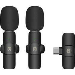 Puluz PU3151B Lavalier Σετ 2 Μικρόφωνα Πέτου USB-C
