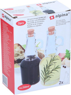 Μπουκάλι Λαδιού/Ξιδιού 250ml 2Τμχ Γυάλινα ALPINA ArteLibre 06451338