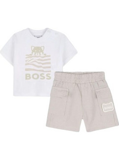 ΒΡΕΦΙΚΟ ΒΑΜΒΑΚΕΡΟ ΣΕΤ BOSS ΛΕΥΚΟ T-SHIRT ΜΕ ΜΠΕΖ CARGO ΛΙΝΟ ΣΟΡΤΣ ΚΑΙ PATCH ΛΟΓΟΤΥΠΟ ΑΓΟΡΙ (3617165975677)