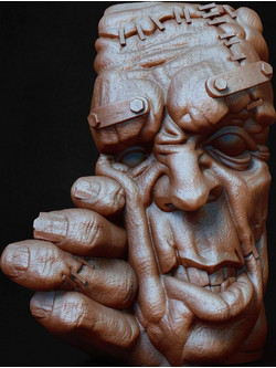 Φιγούρα Book Nook Collection Frankenstein Monster Digital Sculpture 3D εκτυπωμένη