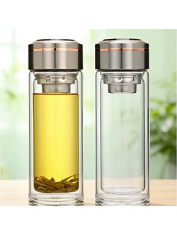 Γυάλινο Μπουκάλι 400ml με Φίλτρο και Μεταλλικό Καπάκι