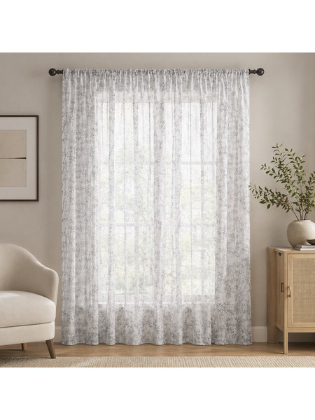 Κουρτίνα με Τρέσα Ημιδιάφανη Flora Mist Sheer Curtain 270x280cm Galifas 6084711 - Galifas