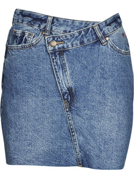 Desigual Μίνι Φούστα Τζιν Ψηλόμεση Μπλε 22WWFD02