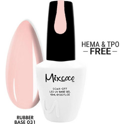 Mixcoco Soak-Off Led Uv Color Coat 031 Base Coat Ημιμόνιμο Βερνίκι Νυχιών 15ml
