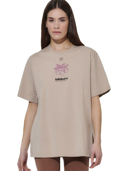 Body Action Graphic T-Shirt Γυναικείο (051629 TAUPE GREY-05C) Καφέ