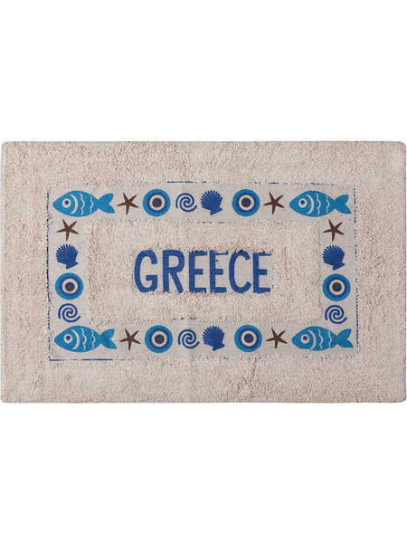 Πατάκι μάτι GREECE (40cm x 60cm) μπλέ SilkFashion