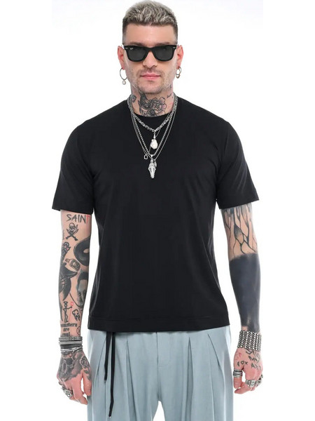 ΑΝΔΡΙΚΟ T-SHIRT ΜΕ ΜΟΝΟΧΡΩΜΟ STEFAN 3507-SS26 BLACK