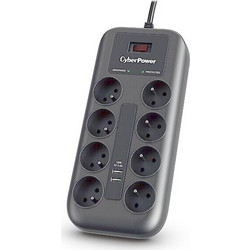 CyberPower Tracer Iii Surge Protector Black 8 Ac outlet(s) 200 - 250 V 1.8 m - (P0820SUF0-FR)