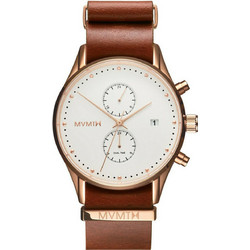 MVMT Voyager Ανδρικό Ρολόι Χρονογράφος με Καφέ Δερμάτινο Λουράκι MV01-RGNA2