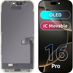 Μονάδα οθόνης LCD MP για Apple iPhone 16 Pro, OLED FHD IC κινητή έκδοση, Aftermarket, μαύρο