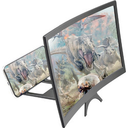 L6 12 inch Curved Screen Mobile Phone Screen Magnifier 3D High-definition Screen Magnifier Multifunctional