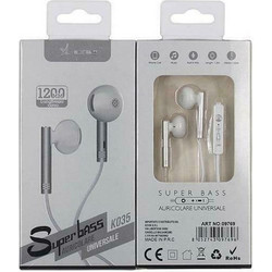 X-ONE K035 Handsfree Earbud 3.5mm Silver