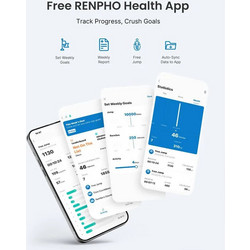 Renpho Έξυπνο Σχοινάκι Γυμναστικής Smart Cordless & Jump Rope 2-in-1 Health App 3 Fitness Modes Lcd Display Non-slip Adjustable 3m Q008-bk