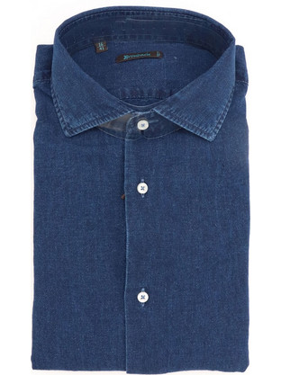 BROUBACK ΠΟΥΚΑΜΙΣΟ ΛΙΝΟ JEANS DENIM ΜΠΛΕ