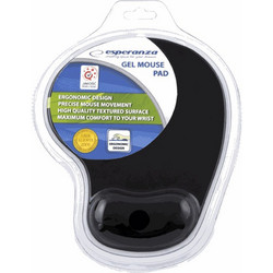 Mousepad gel με στήριγμα καρπού μαύρο Esperanza EA137K