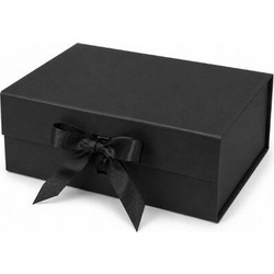 ΚΟΥΤΙ ΓΙΑ ΔΩΡΟ ΧΑΡΤΙΝΟ ΑΝΑΔΙΠΛΩΜΕΝΟ 33Χ25Χ12CM (ΜΑΥΡΟ)