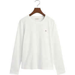 Γυναικείο T-Shirt GANT Shield LS T-Shirt 4200748/110 Άσπρο