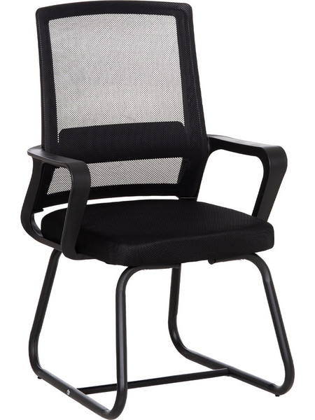 Homemarkt ΚΑΡΕΚΛΑ ΕΠΙΣΚΕΠΤΗ CASTER HM1228.01 PP-MESH-ΜΕΤΑΛΛΟ ΜΑΥΡΟ 46x52x94Υεκ