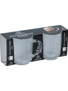 Κούπα γυάλινη διάφανη set 2pcs/246ml/22 x 14 x 9,7cm