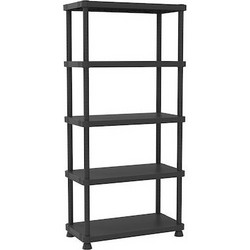 Πλαστική Ραφιέρα 9045S/5 με 5 Ράφια 90x45x187,5cm Μαύρο