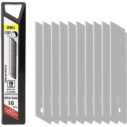 DELI ανταλλακτικές λεπίδες DL-DPJ09B για κοπίδι, 18mm, 10τμχ