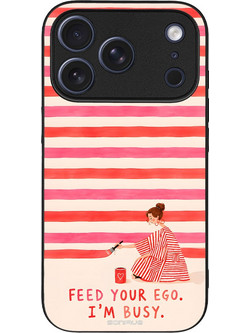 Sonique Stripe Stories Series Θήκη με Σχέδιο «Feed Your Ego» (iPhone 17 Pro)