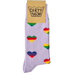 Dirty Socks Hearts Γυναικείες Κάλτσες Μωβ