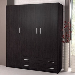 Sarris SB Τρίφυλλη Ντουλάπα Ρούχων 3 Wenge 110x50x180cm