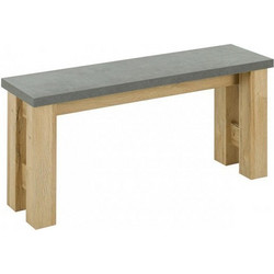 Broceliande Παγκάκι 110x30x49εκ. Grandson Oak - Concrete