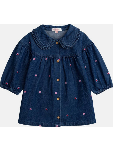 DPAM βρεφικό τζιν φόρεμα για κορίτσια Chic - 381355 Denim Blue Σκούρο
