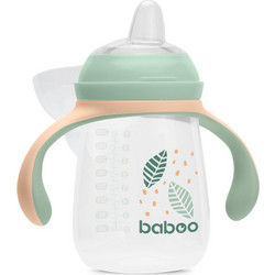 Baboo Cup with Silicone Spout κύπελλο με λαβές Peachy Keen 6m+ 1 τμχ